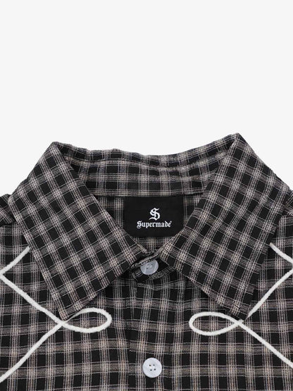 Street Retro Print Long-Sleeve Shirt