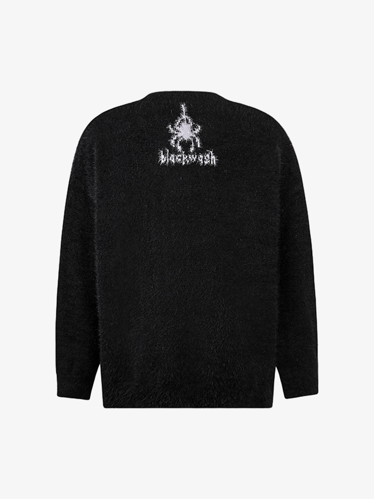 Retro Letter Jacquard Mink Sweater 
