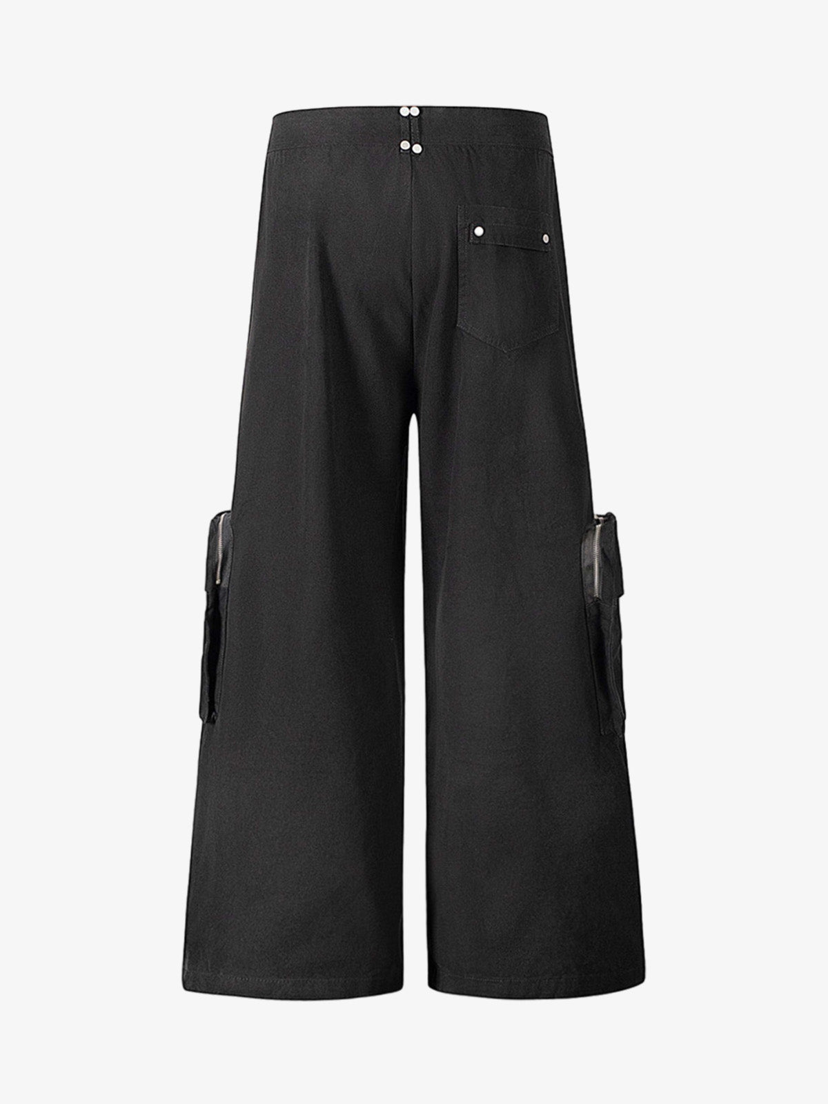 Street Metal Stud Zipper Multi-Pocket Workwear Casual Pants 