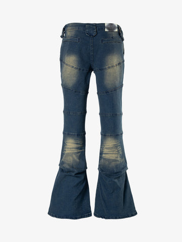 Multi-Pocket Low Rise Bootcut Jeans