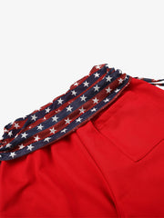 Star Stripe Lace-Up Curved-Leg Trousers
