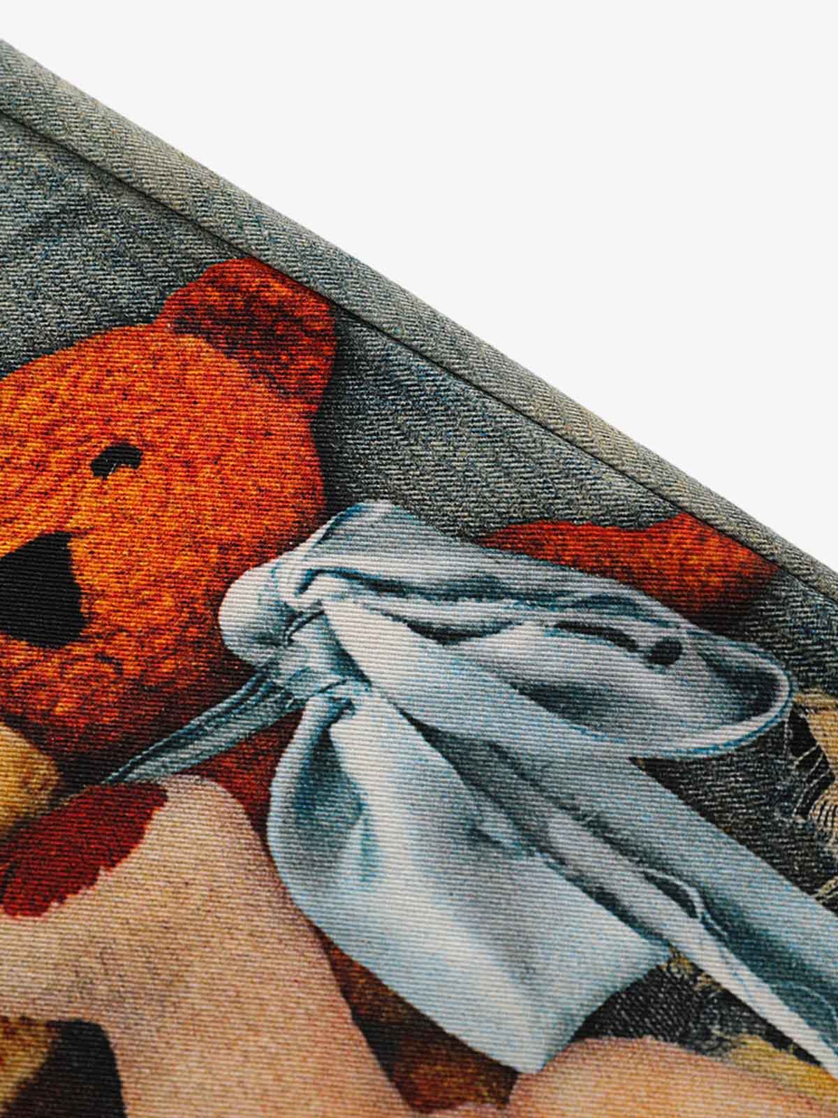 Teddy Bear Decor Pockets Baggy Pants 