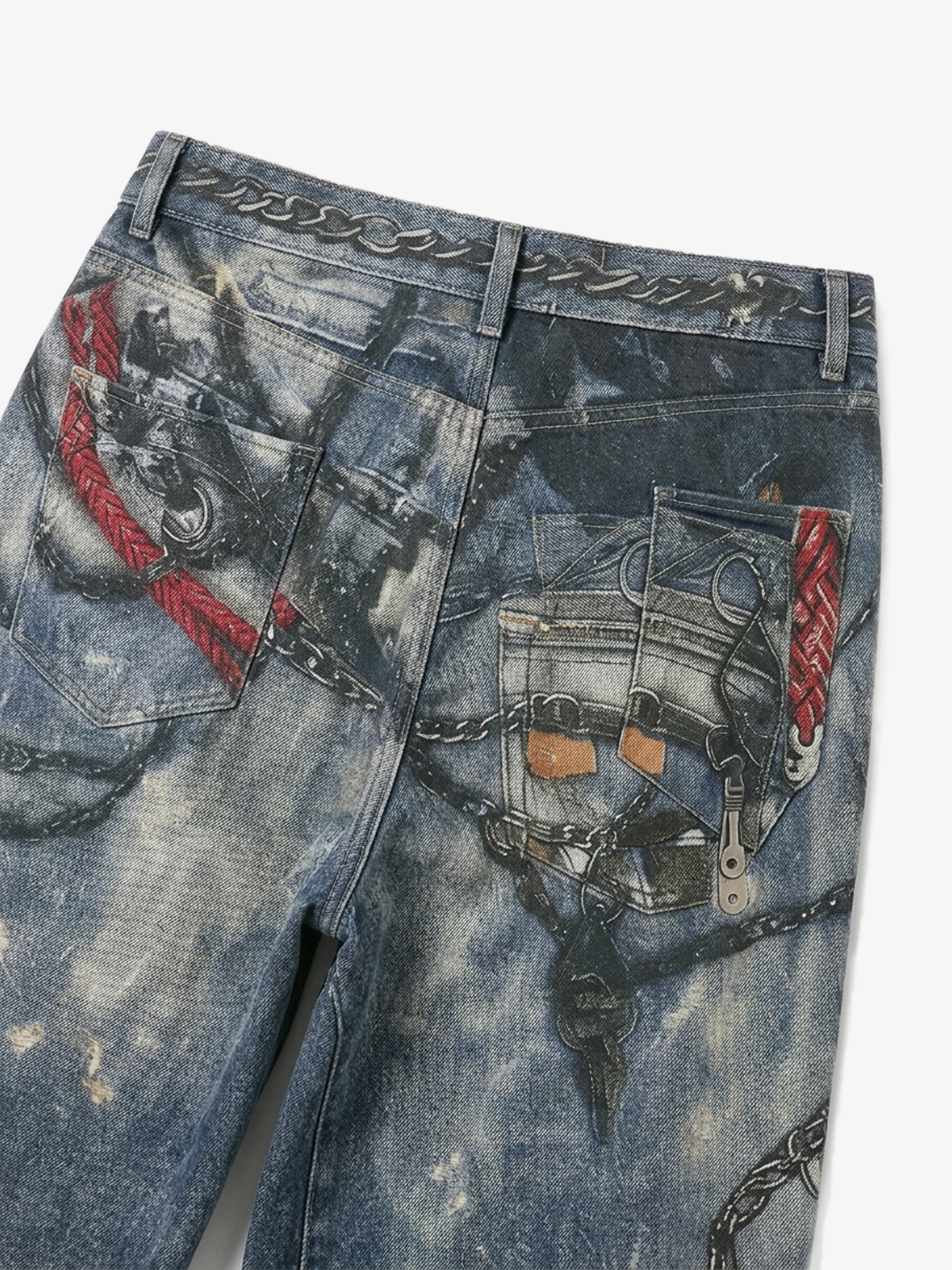 Distressed Vintage Wash Jeans