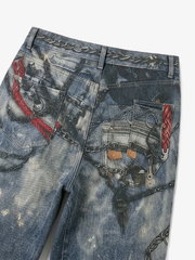 Distressed Vintage Wash Jeans