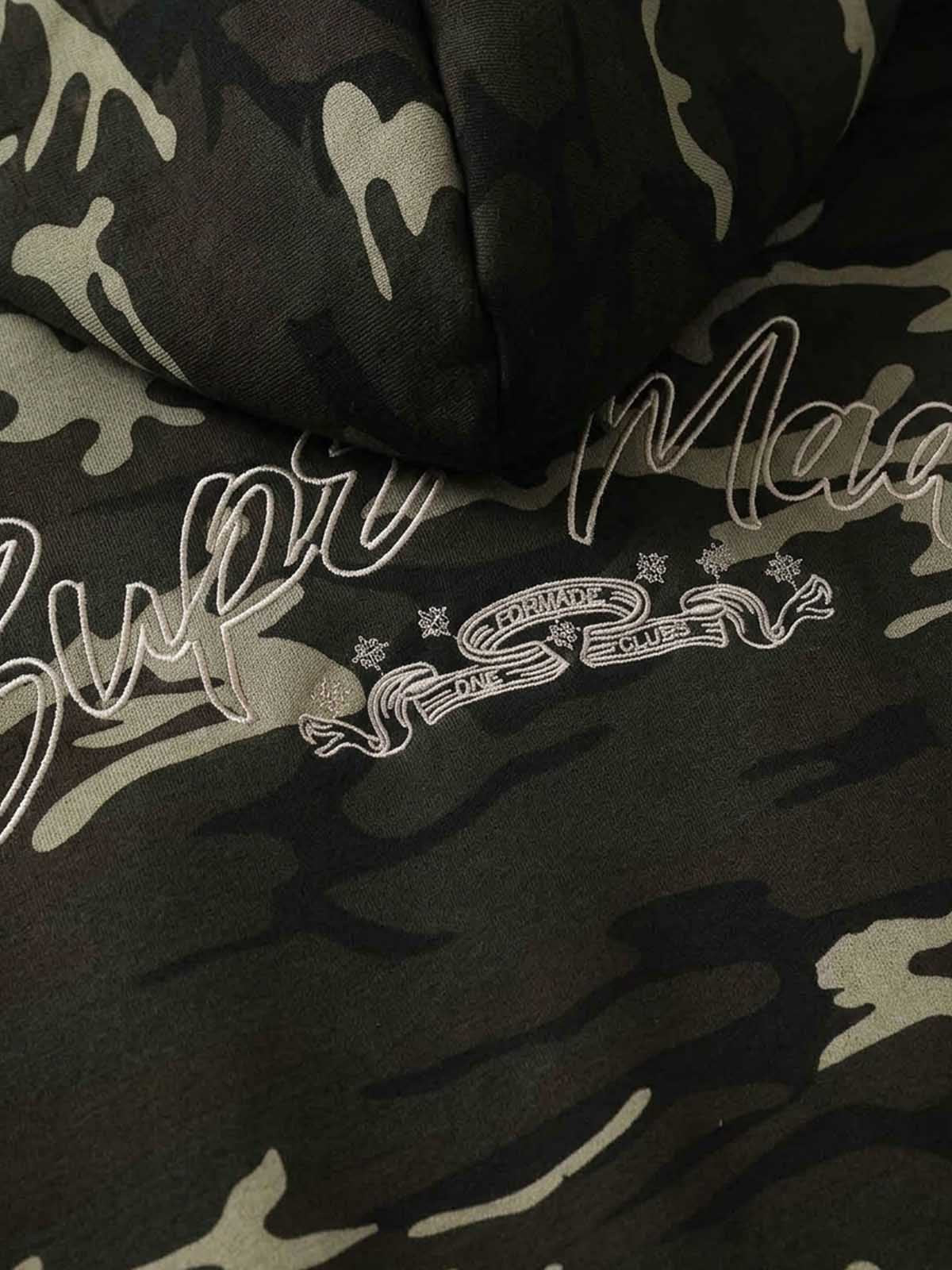 Camo Stripe Patchwork Embroidered Set