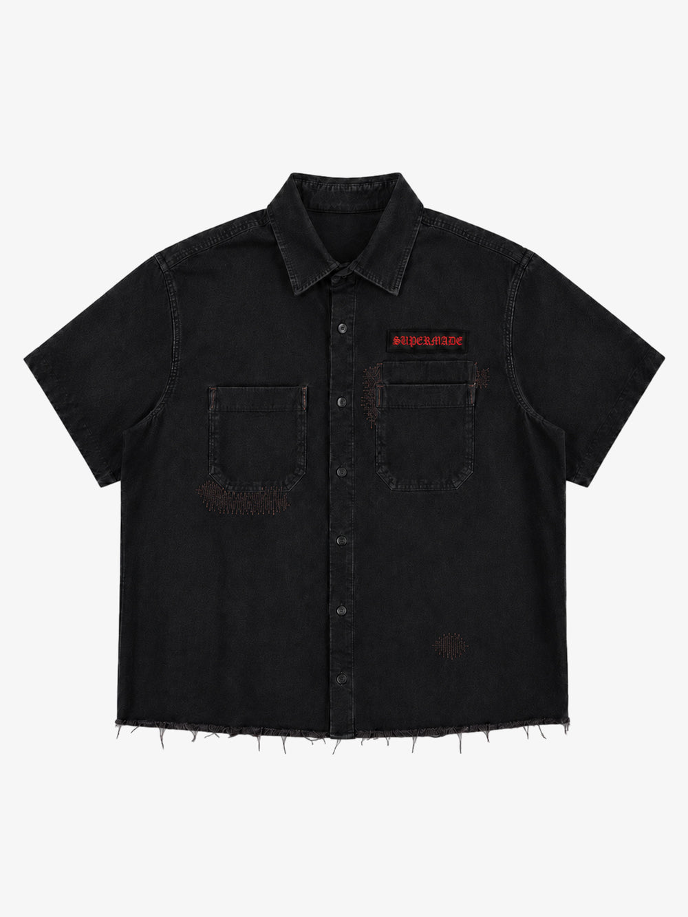 Mending Detail Cotton Shirt