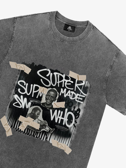Supermade Street Retro Character Collage T-shirt 