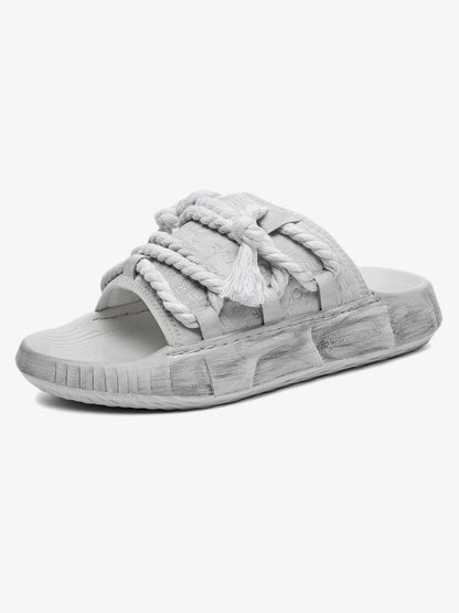 Stylish Rope Design Slip-On Sandals for Summer Comfort 