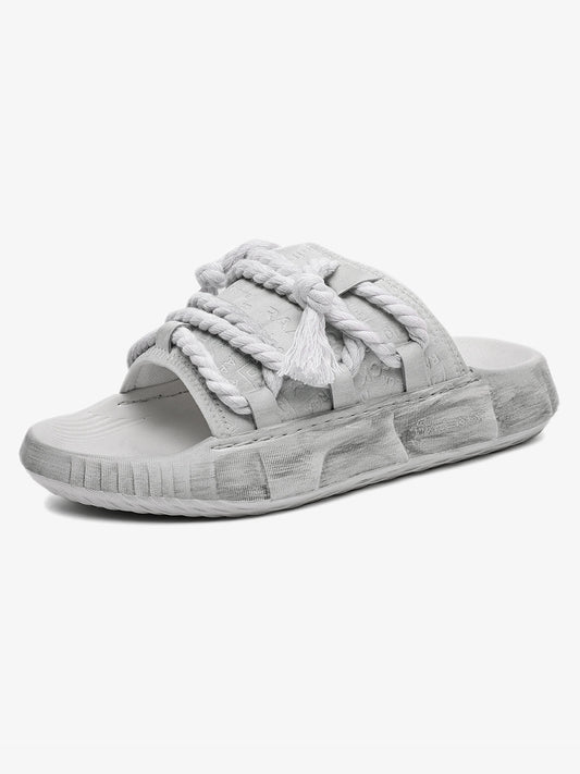 Stylish Rope Design Slip-On Sandals for Summer Comfort 
