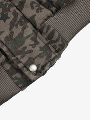 Street Style Fur Collar Camouflage Hooded Coat