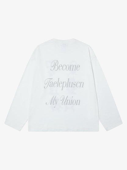 Portrait Print Long-sleeved T-shirt 
