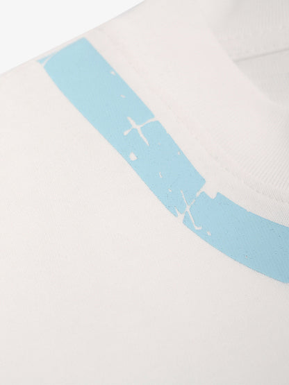 Cotton Oversized Graphic T-Shirt with Vintage Print and Patch Design 