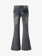 Stud Low-Rise Bootcut Jeans
