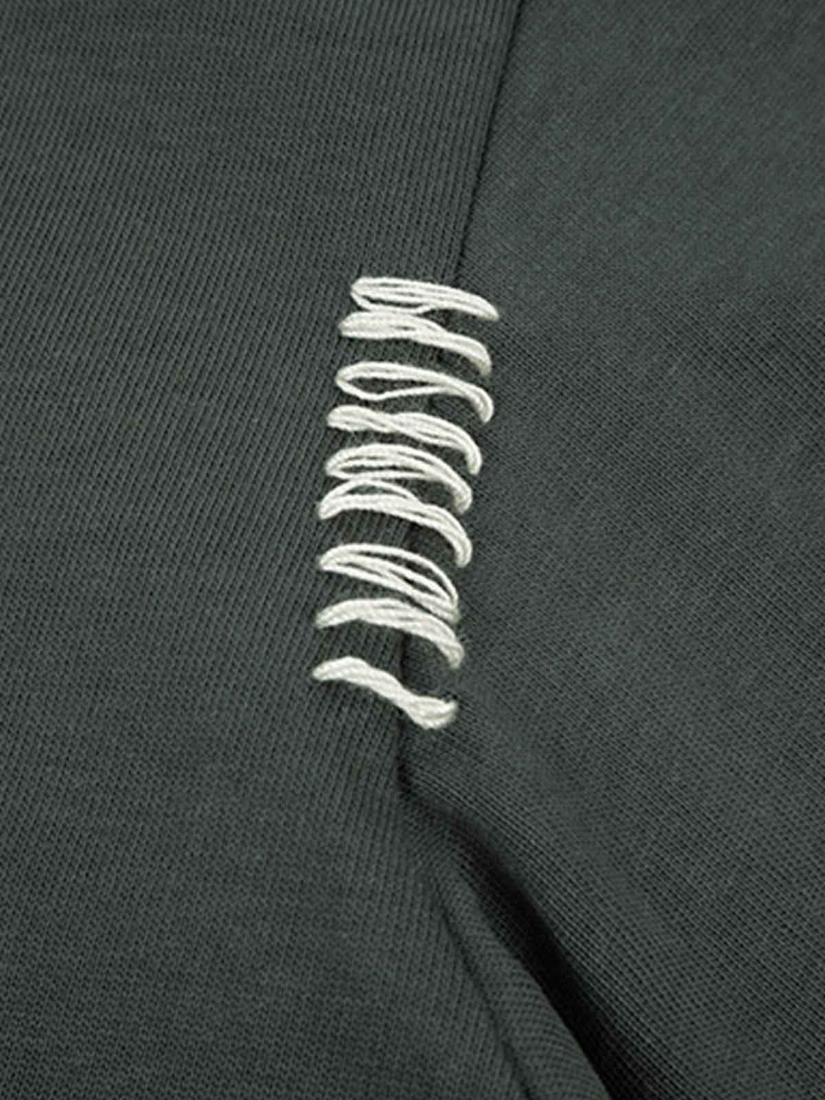 Cotton Oversized T-Shirt with Contrast Stitching and Minimalist Design 