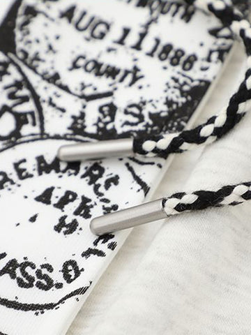 Stamp Print Patch Pocket Knit Shorts 