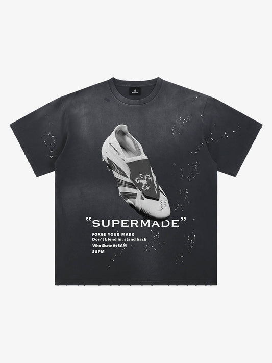 Cotton Sleeveless Crop Top with Distressed Design and Graphic Print for Streetwear Fashion 