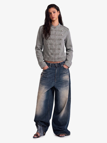 Military Napoleon Button Slim Jacket