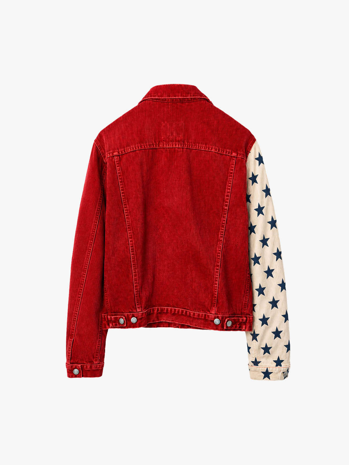 Street-style Colorblock Corduroy Casual Set