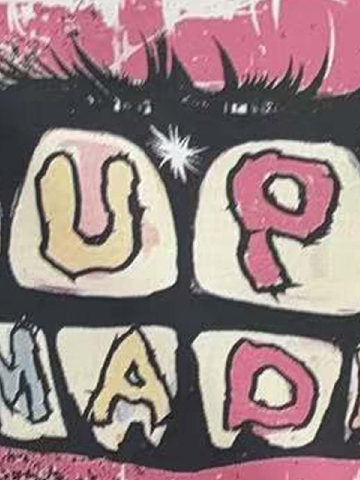 Retro Letter Lip Graphic T-Shirt 