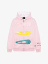 Detachable Hair Clip Decoration Zip Up Hoodie