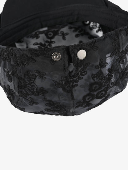 Embroidered Mesh Beret