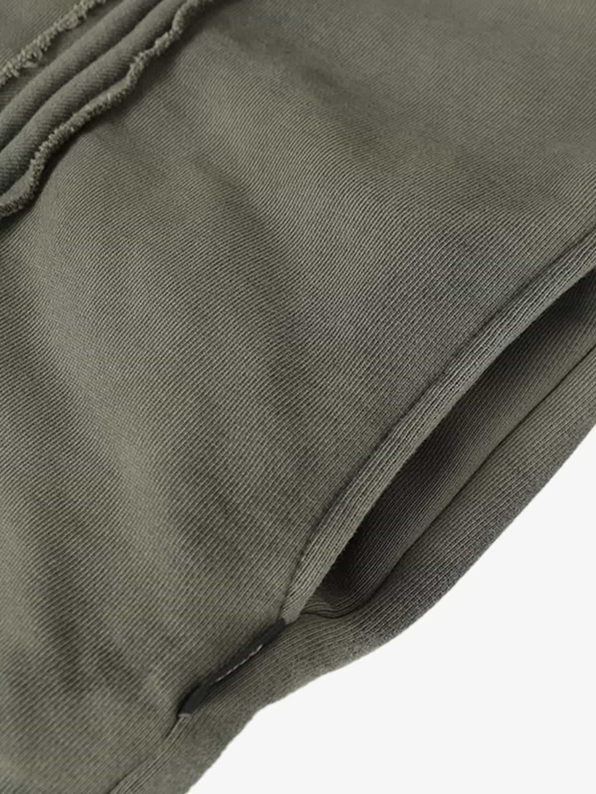 Retro Washed Distressed Irregular Shape Hoodie 