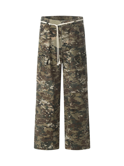 Camouflage Drawstring Cargo Pants - 2315 