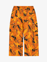 All-Over Camo Multi-Pocket Wide-Leg Sweatpants