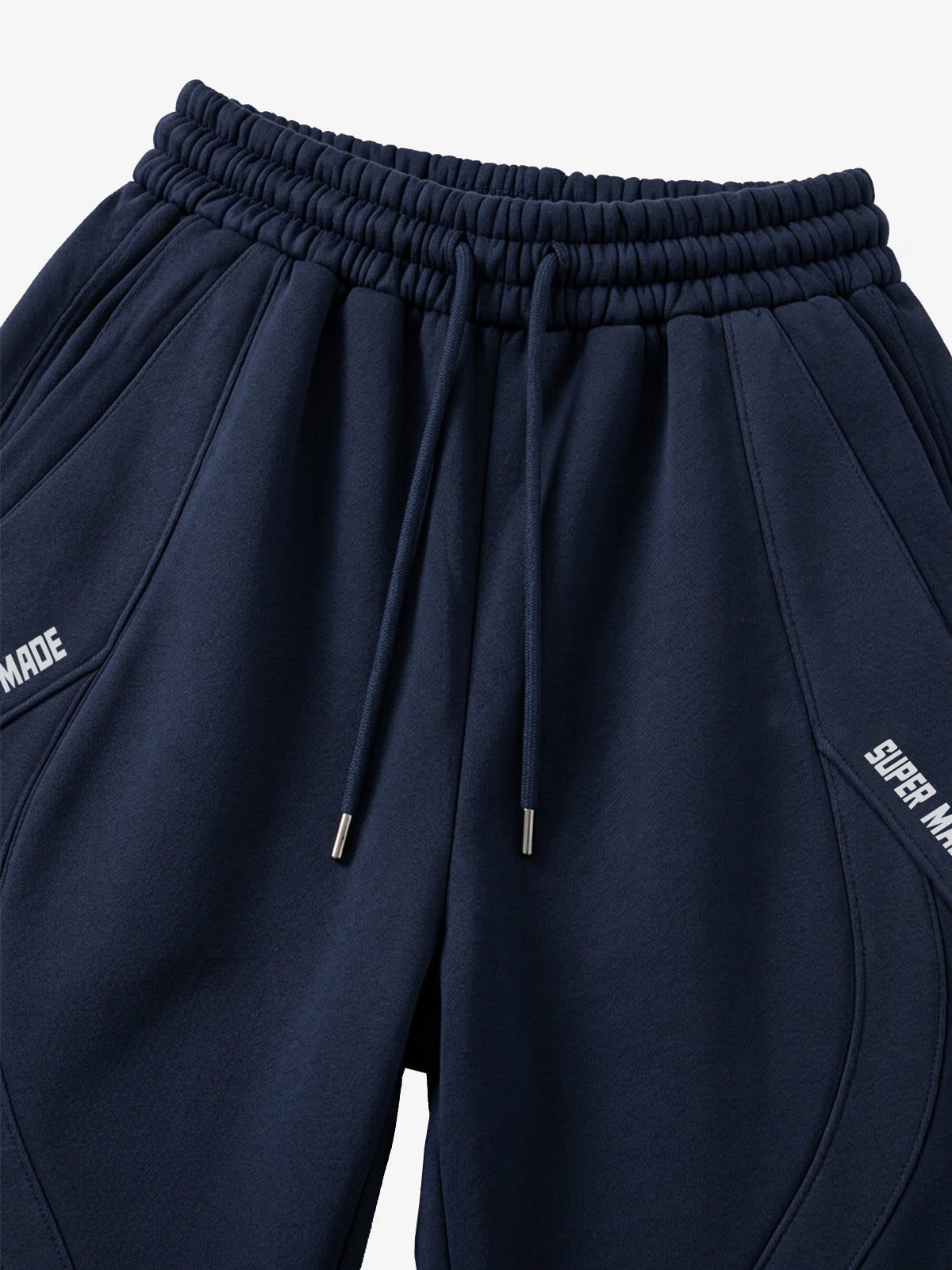 Curved Graphic Print Wide-Leg Sweatpants