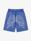 Distressed Skull Rhinestone Shorts