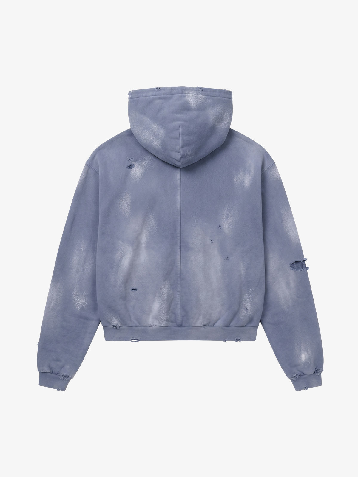 Rhinestone Graphic Garment-Washed Hoodie