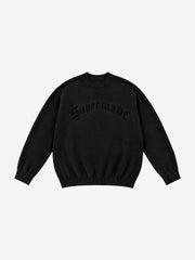 Oversized Graphic Knit Sweater