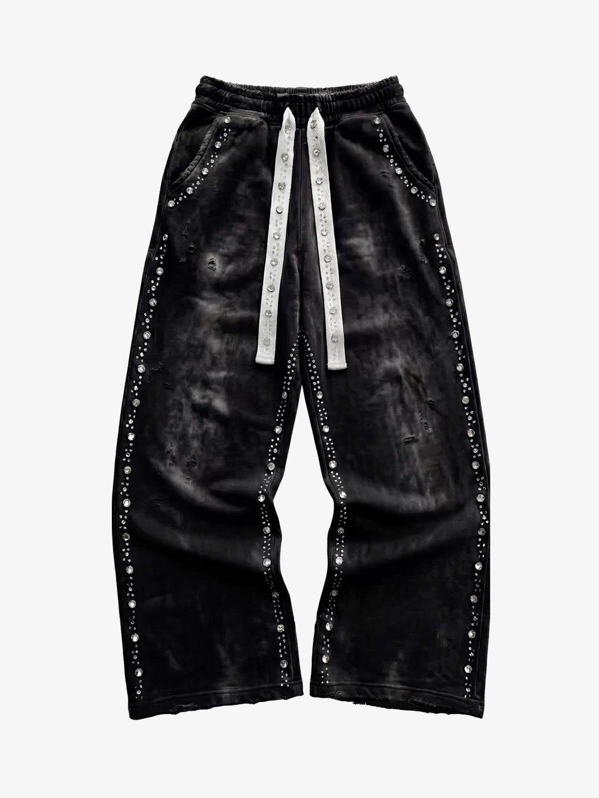 Distressed Rhinestone Sweatpants