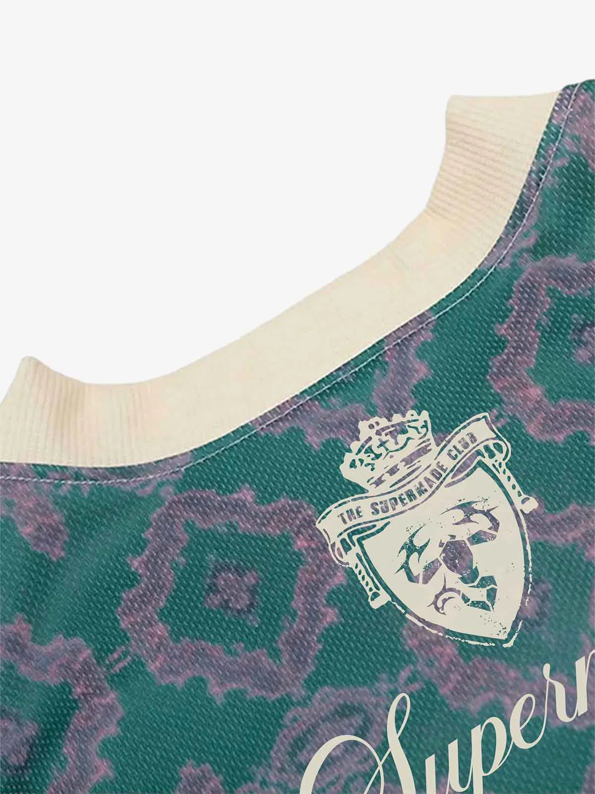 Always Strive Green Patterned Jersey V-Neck T-Shirt 