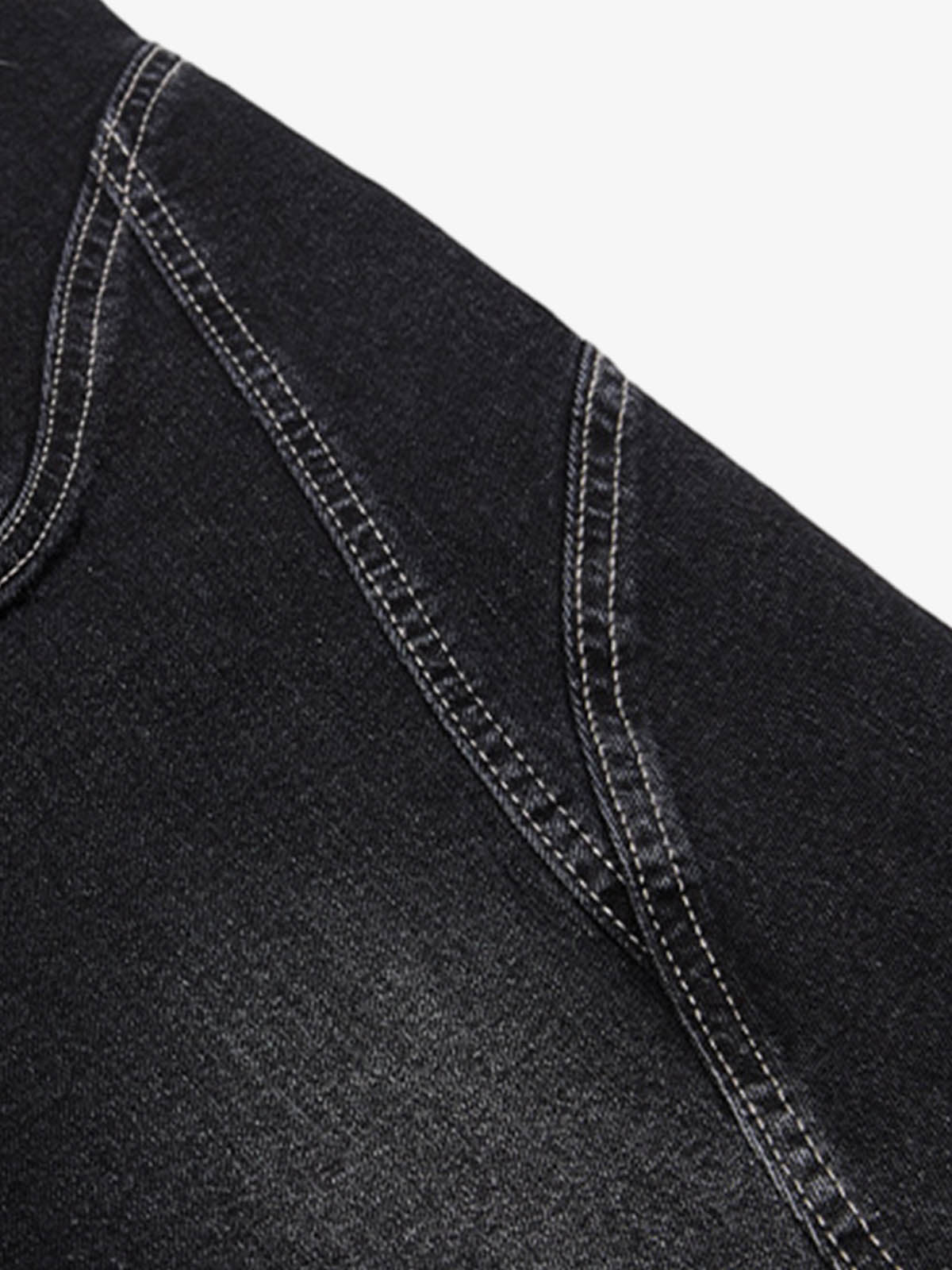 Lace-Up Denim Jeans; Black / S, Black / M, Black / L, Black / XL, Black / 2XL