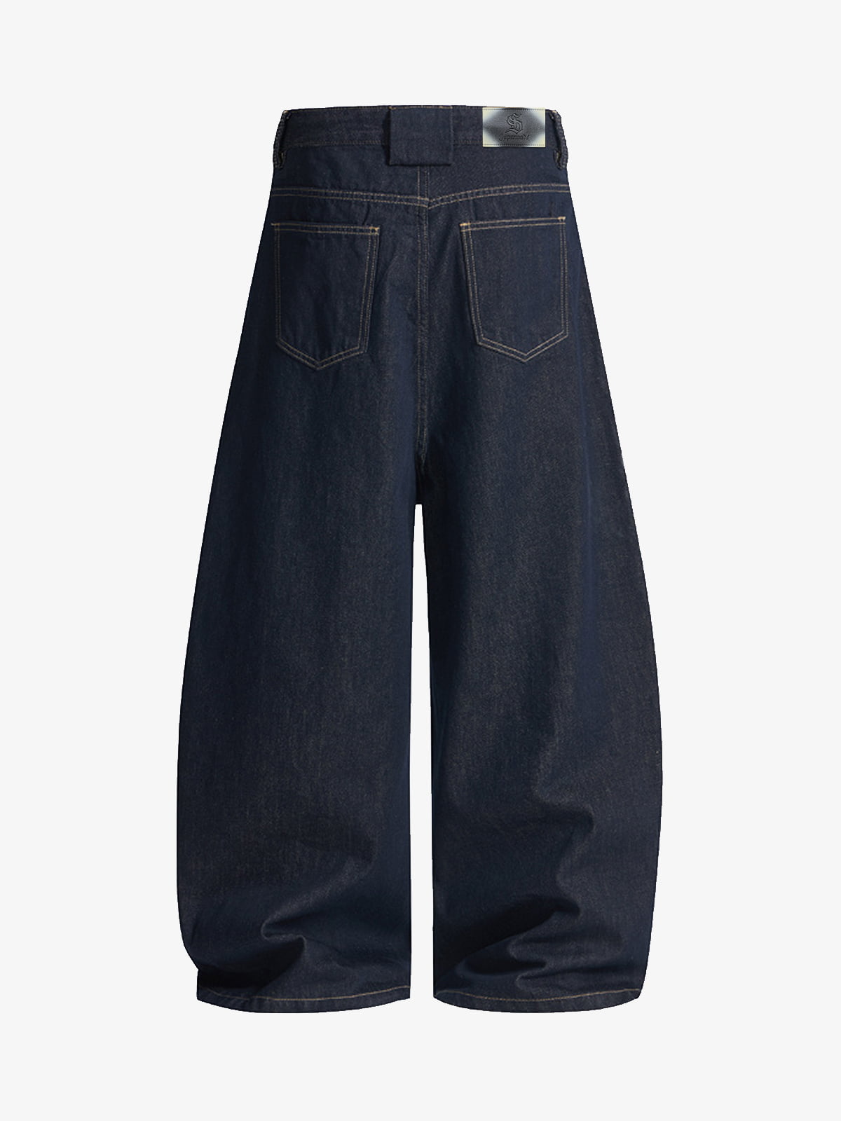 Wide-Leg Denim Trousers with Unique Patchwork Design for Modern Fashionistas 