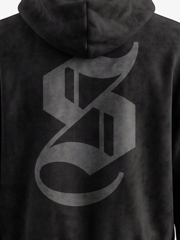 Belt Detail Suede Hoodie