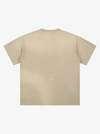 Distressed Ink Splatter Pattern Team Logo Collection T-shirt 