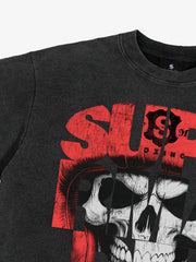 Vintage Gothic Skull Graphic T-Shirt 