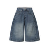 Denim Wide Leg Bermuda Shorts High Waist Relaxed Fit Summer Casual Women's Jeans Shorts 