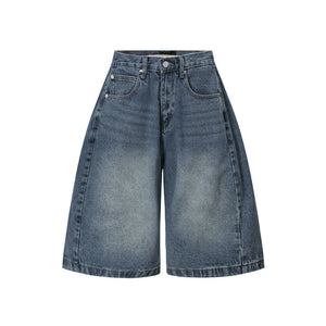 Denim Wide Leg Bermuda Shorts High Waist Relaxed Fit Summer Casual Women's Jeans Shorts 