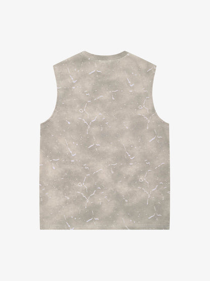 Color-Block Distressed Vest