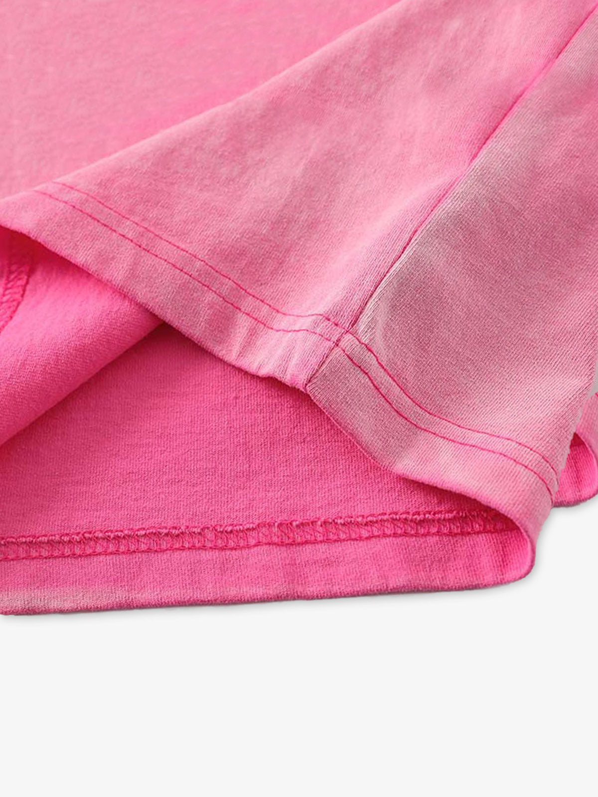 Thesupermade-Unisex Loose-fit Gradient Pink And Black Street Punk T-shirt With Gothic Pattern Print, Suitable For Street 