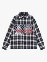 Floral Letter Embroidered Long Sleeve Shirt