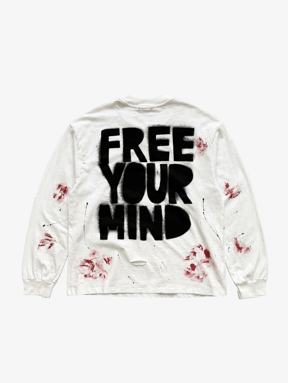 Distressed Graphic Long-Sleeve Tee
