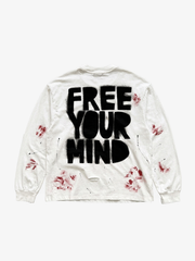 Distressed Graphic Long-Sleeve Tee
