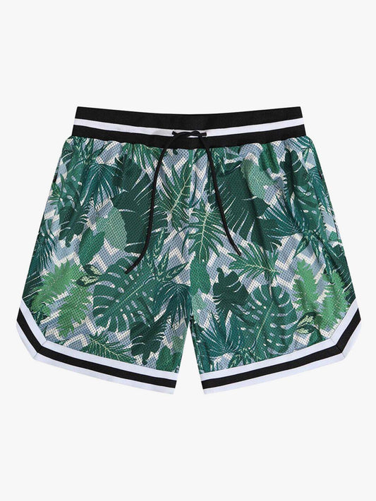 Short de basketball rétro en maille à cordon de serrage