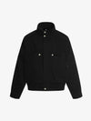 Stand Collar Elastic Hem Pocket Jacket