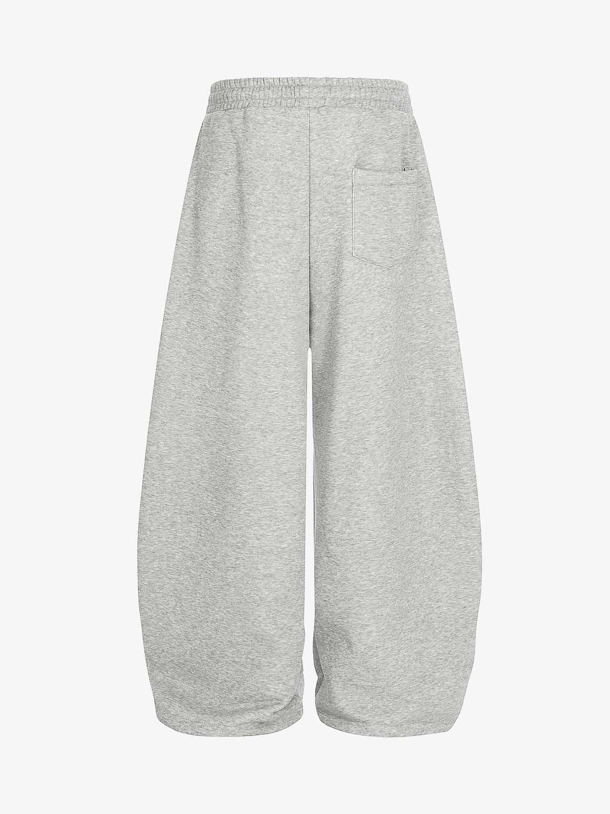 Retro Contrast Panel Drawstring Sweatpants