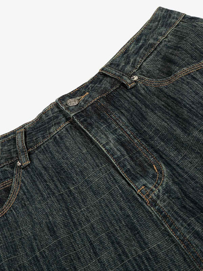 Wide-Leg High-Waisted Denim Trousers for Modern Fashionistas 